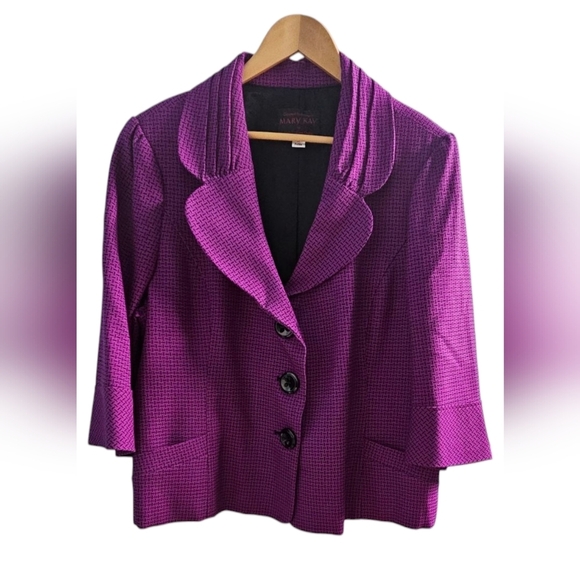 Mary Kay Jackets & Blazers - Mary Kay - Vintage Button-Up Consultant Dress Suite Jacket 3/4 Length Sleeves
